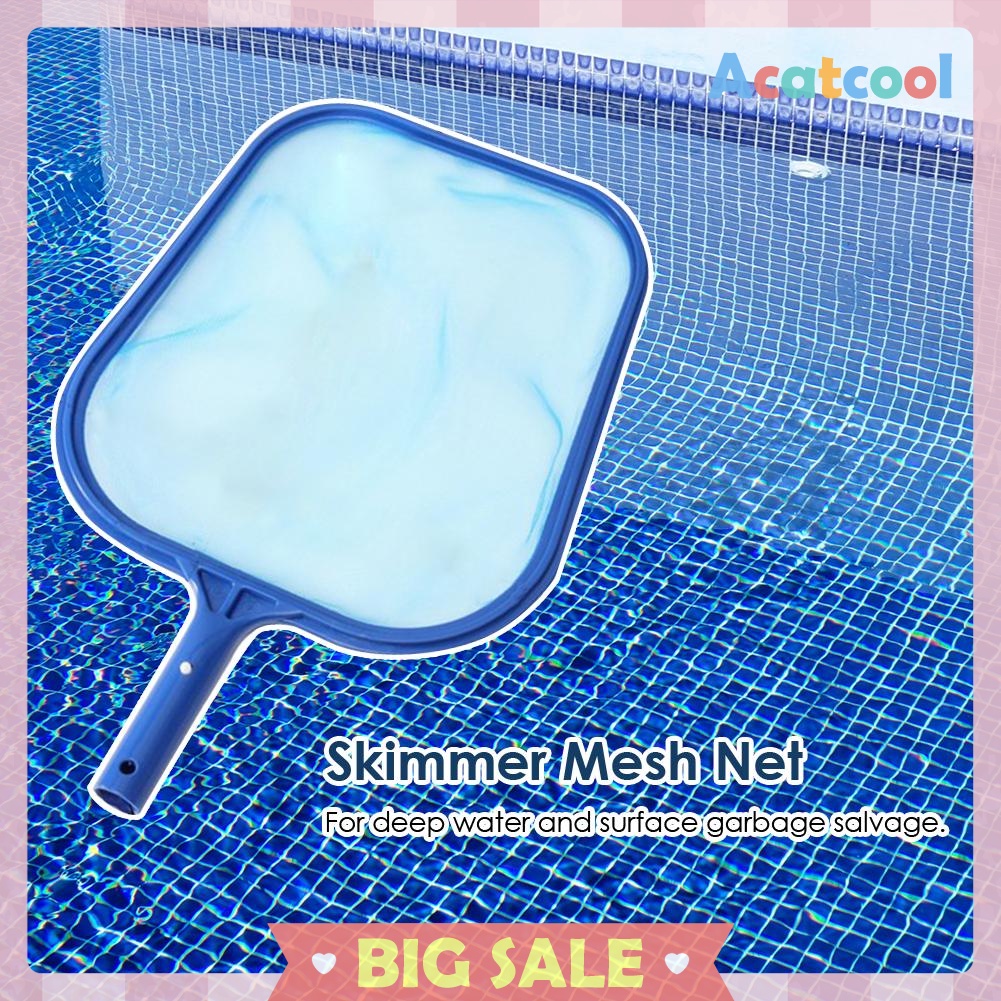 Fish Pond Skimmer Net Swimming Pool Cleaning Leaf Skimmer Mesh Frame Net