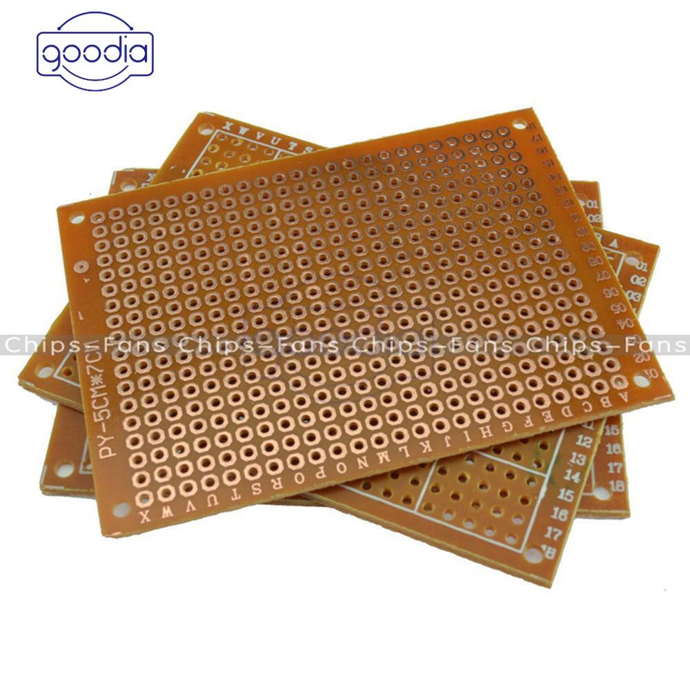 ✈【Fast/COD】✈ 1/5/10Pcs 5 x 7 cm DIY Prototype Paper PCB fr4 Universal Board prototyping pcb kit