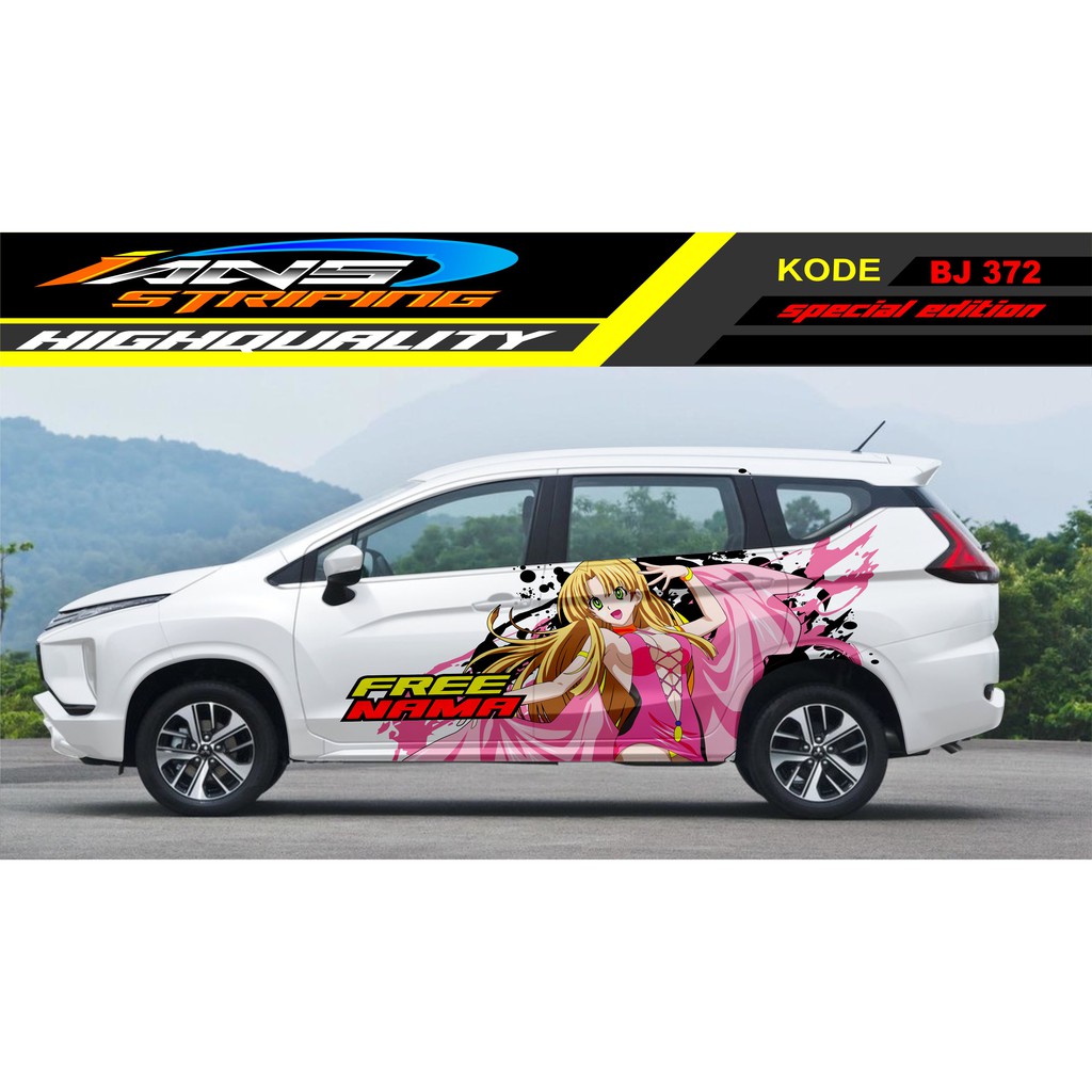 STICKER MOBIL XPANDER / STIKER MOBIL JAZZ, INNOVA, PAJERO / VARIASI STIKER MOBIL KARTOON ANIMASI