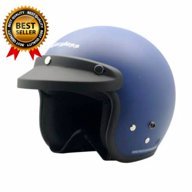 Helm Cargloss retro cfm hall face police blue doff