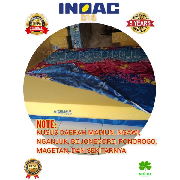 Kasur busa INOAC D16 BONUS Bantal & Guling 200x180, 200x160, 200x150, 200x145, 200x140, 200x120, teb