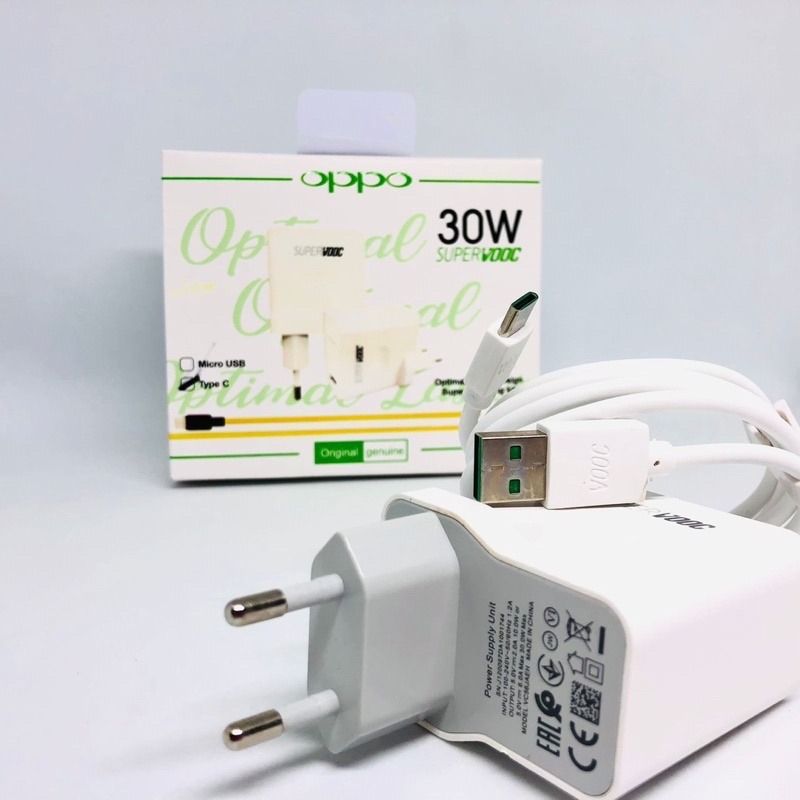 Charger oppo a57 2022 new 30W super vooc  Micro Dan Type C Promo Sen