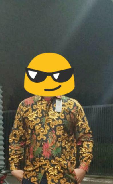 Kemeja Batik Pria Lengan Panjang Motif Sogan Dan Padi Baju Atasan Batik Modern Cowok