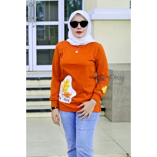KAOS WANITA TANGAN PANJANG SIX DIARY STYLE ZOLAQU