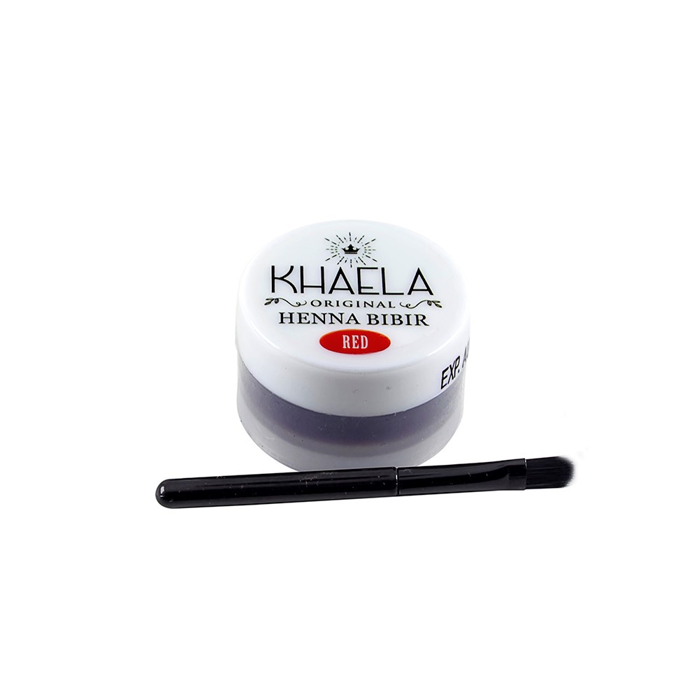 HENNA BIBIR + KUAS MINI KHAELA ORIGINAL / HENNA BIBIR RED / HENNA BIBIR PINK