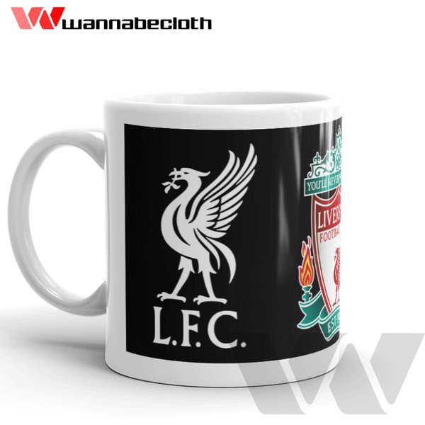 Spesial Gelas Liverpool Mug Liverpool Souvenir Bola Liverpool LFC Logo Black Berkualitas