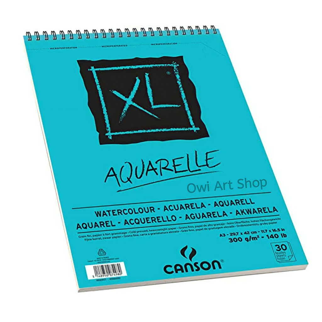 

Kertas Canson XL Aquarelle A3 300 gsm - 30 Lembar