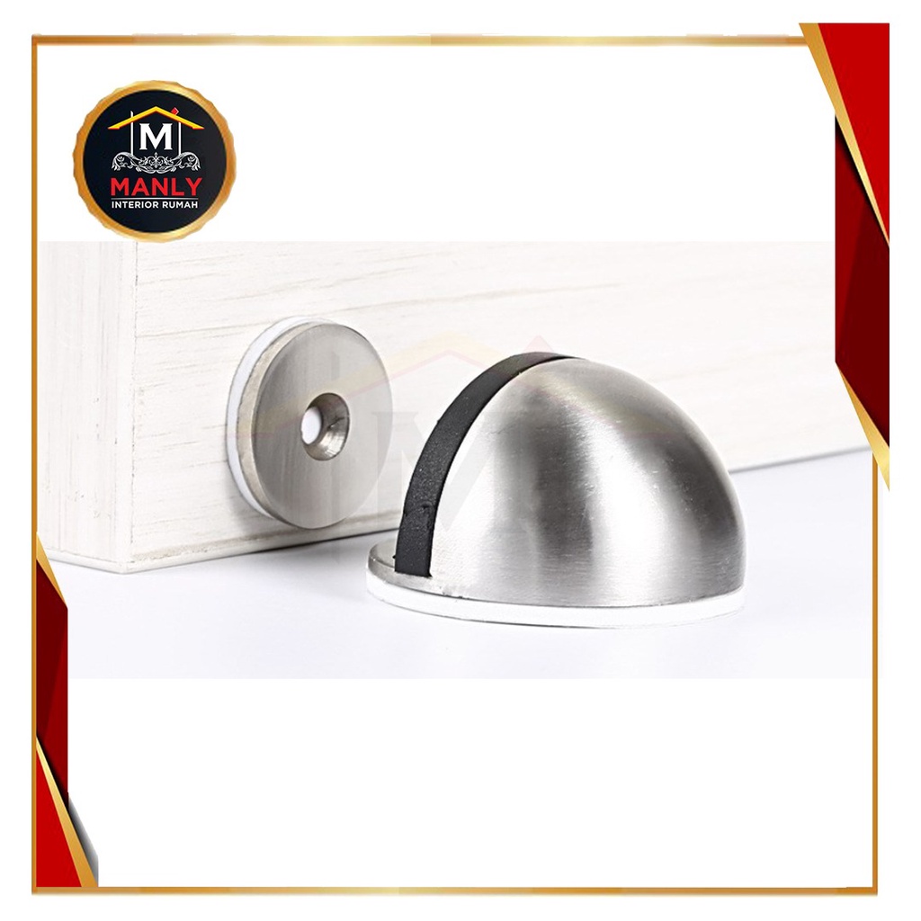 Penahan Pintu Model Bulat keong | Door Stopper Kotak Stainless (1 Piece)