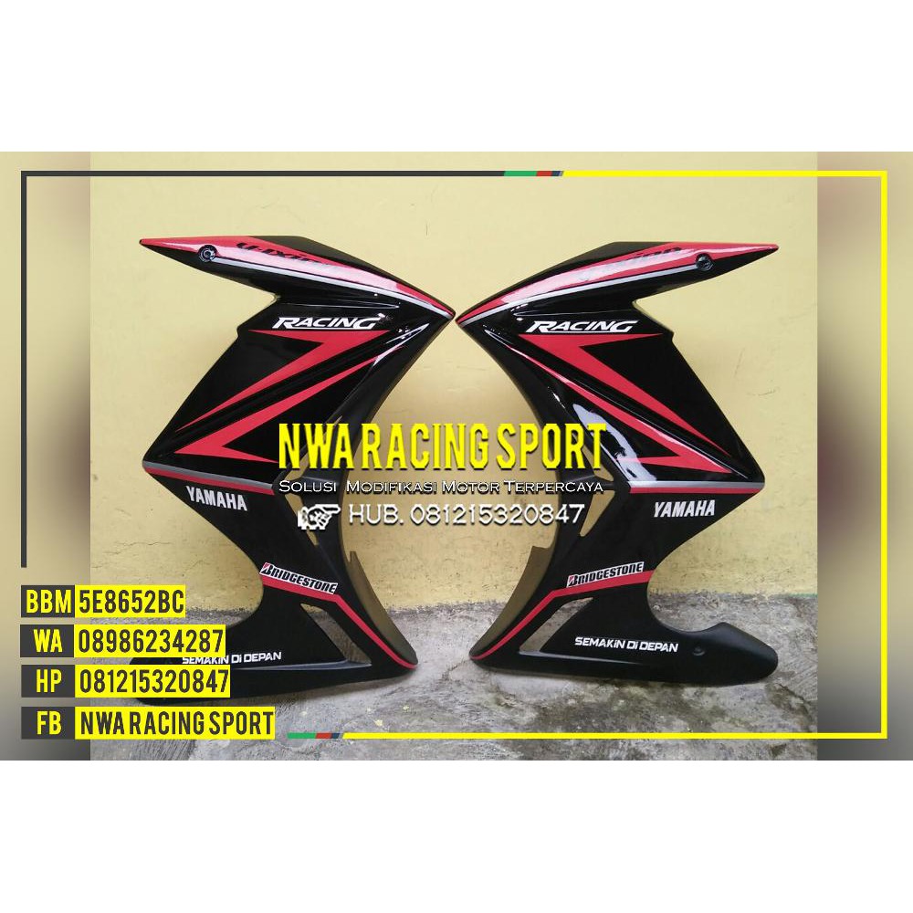 Half Fairing New Vixion Hitam List Merah Shopee Indonesia