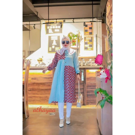 tunik pokadot athaya