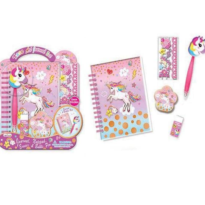 

Buku Diary Lace Art Unicorn Set dengan Sticker Renda HOT FOCUS