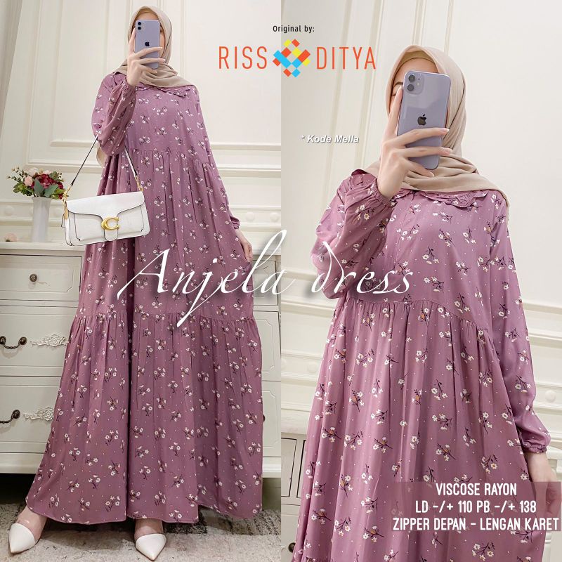 XBR | Gamis Rayon / Dress Katun Rayon LD 110 cm / Dress Busui