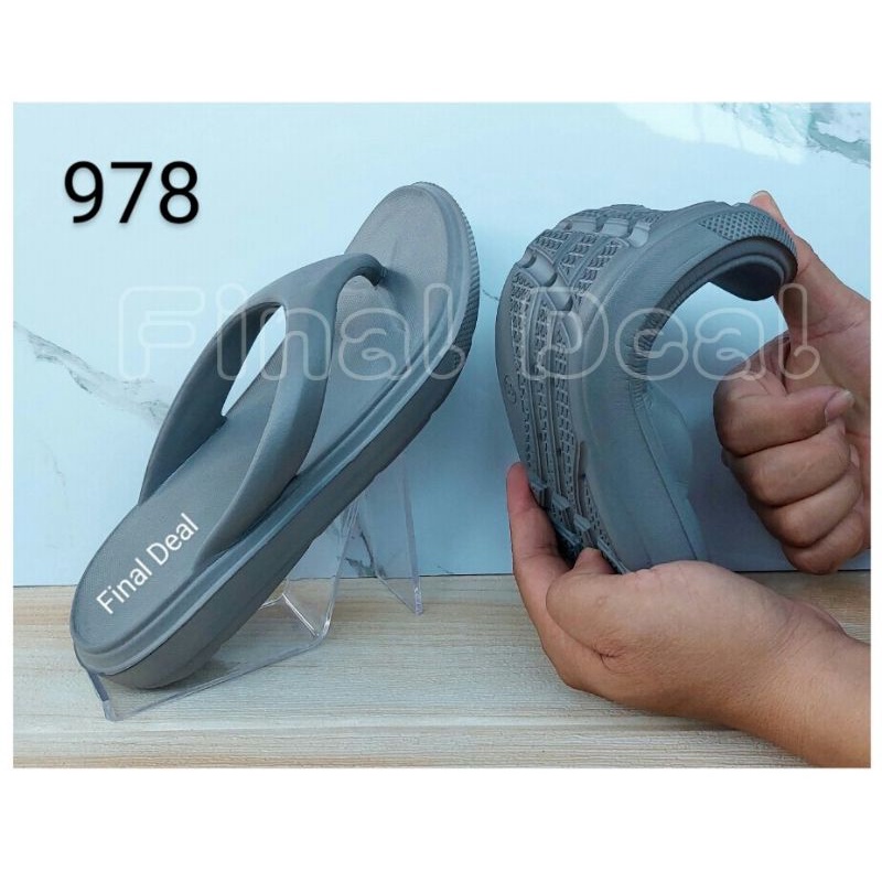 Sandal Jepit Karet Pria Wanita Flip Flop Sendal Rumah, Sandal Pantai Casual 978