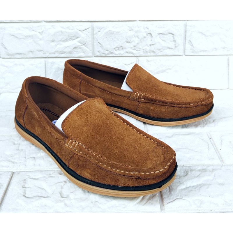 SEPATU KULIT PRIA KASUAL / SEPATU KERJA / SEPATU COWOK SLIP ON