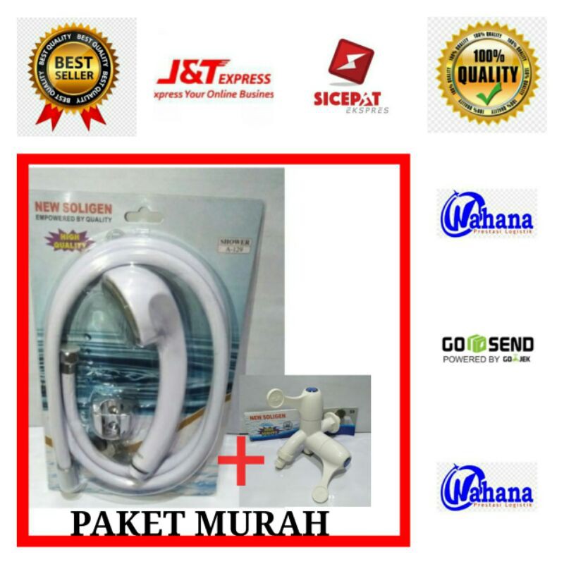 Paket Promo Murah/Hand Shower Mandi Soligen Dan Kran Cabang Shower