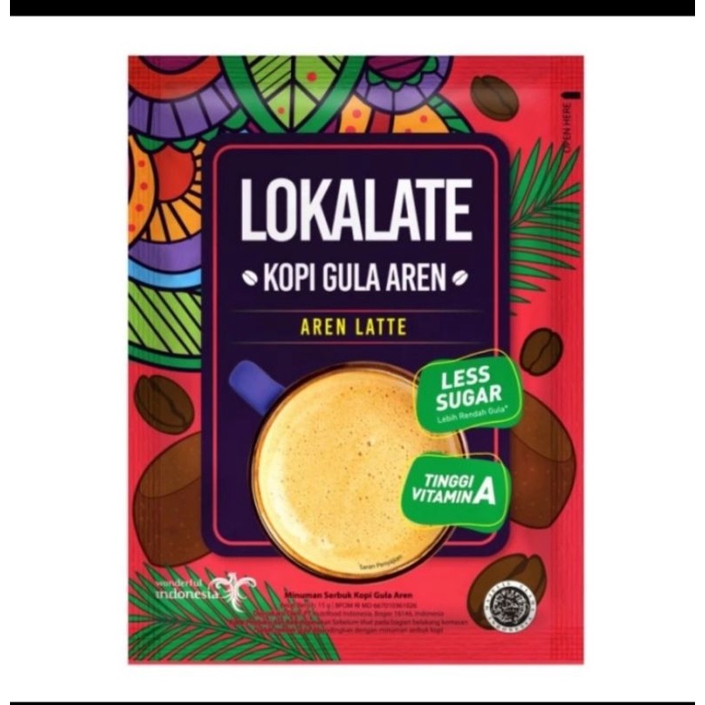 Jual Lokalate Kopi Gula Aren 10 Sachet | Shopee Indonesia