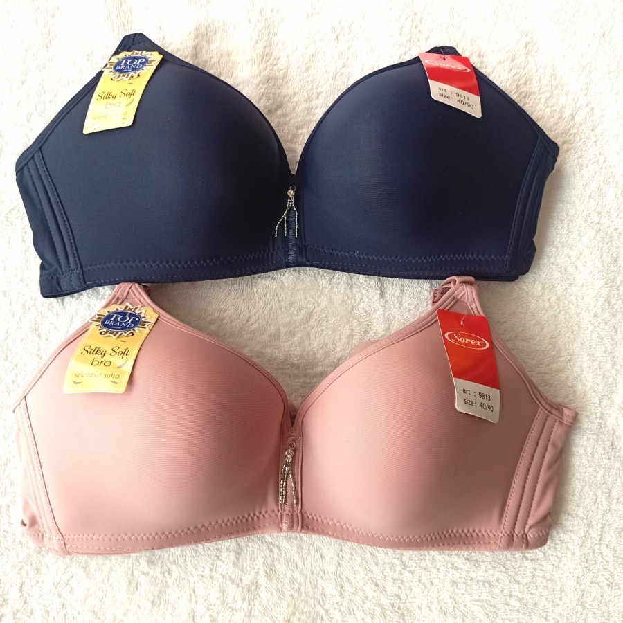 1 Pc BH SOREX 9813 - BRA Cup Besar Setara B-C Busa Silky Soft Bra Tanpa Kawat