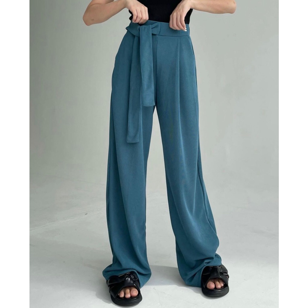 POTTIE - Maven Knit Pants - Celana High Waist Kulot Panjang Wanita