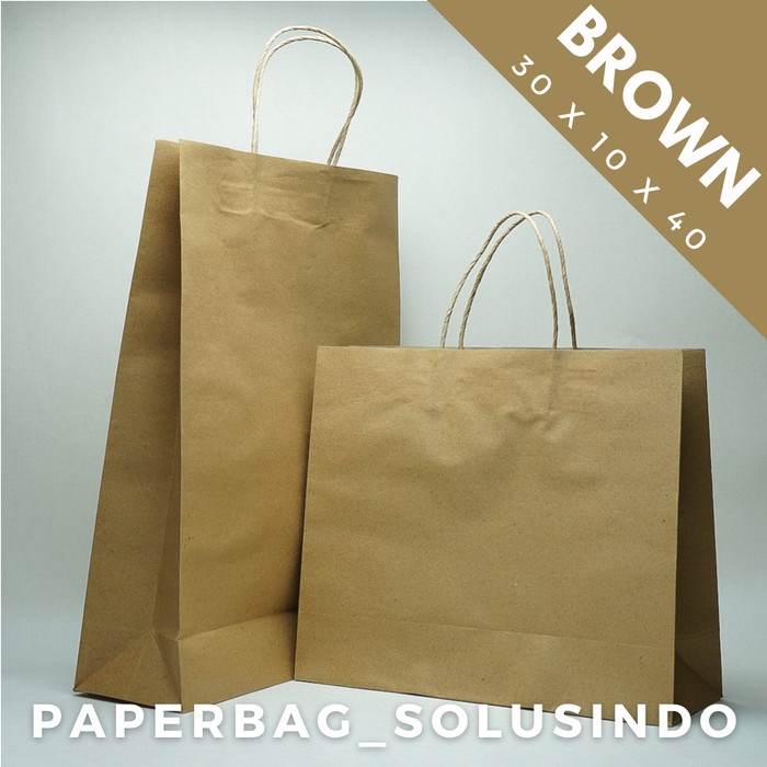 

paperbag/paper bag/tas kertas/30x10x40/kantong kertas brown
