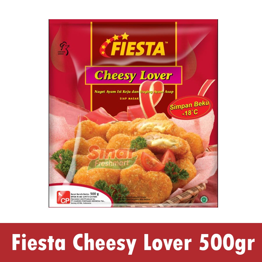 

[SINAR.FRESHMART] FIESTA CHEESY LOVER AYAM / NUGGET AYAM RASA KEJU [500gr]
