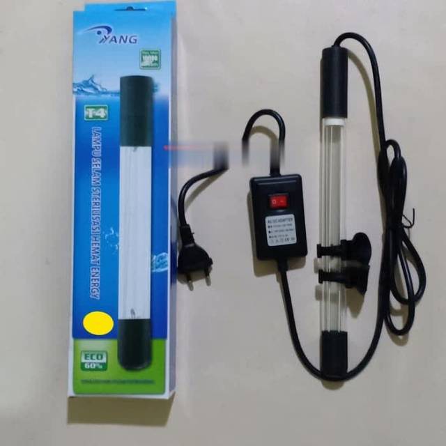 Lampu UV Aquarium celup YANG 7 watt penjernih aquarium dan kolam ikan