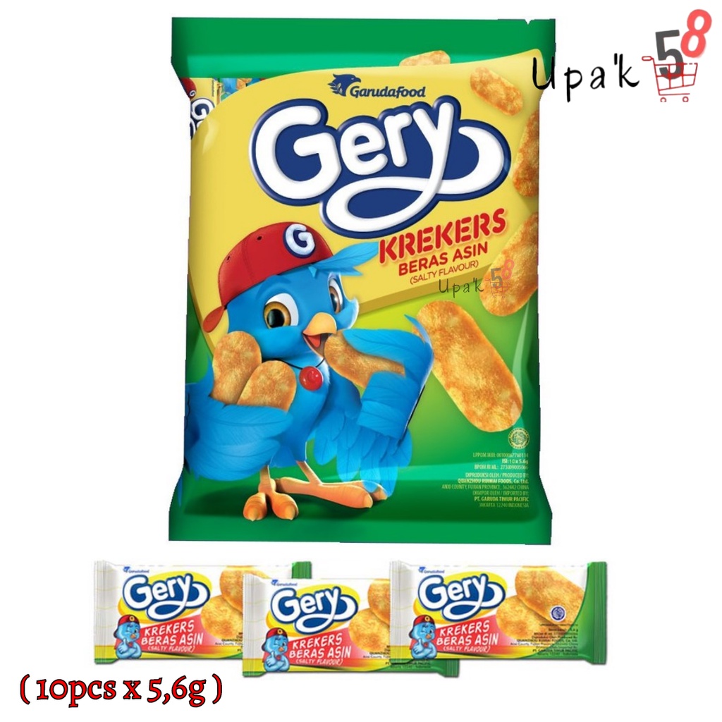 

Gery Crackers Beras Asin ( 10pcsx5,6g ) / Snack Beras Asin