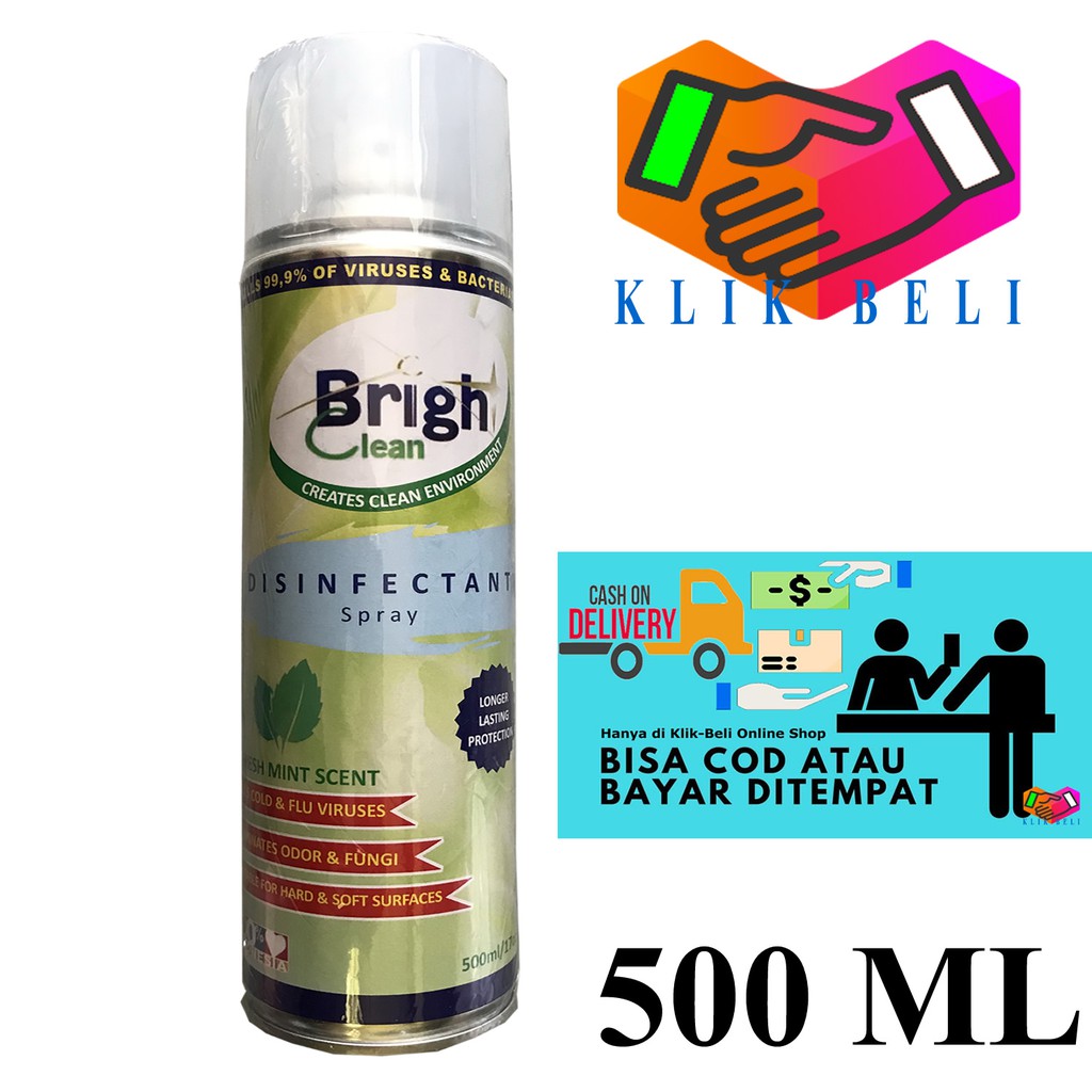 Cairan Disinfektan / Disinfectant Spray Bright Clean 500ml / Cairan Antiseptic Steril Ruangan