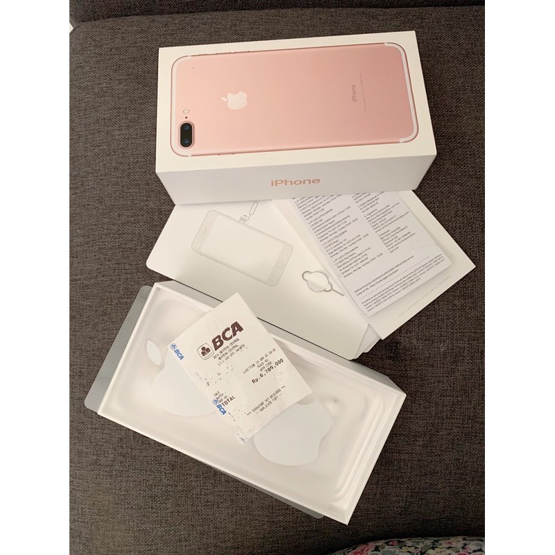 IPHONE 7plus Rosegold 128GB Second (pemakain pribadi 1 bulan) - GARANSI RESMI IBOX INDONESIA