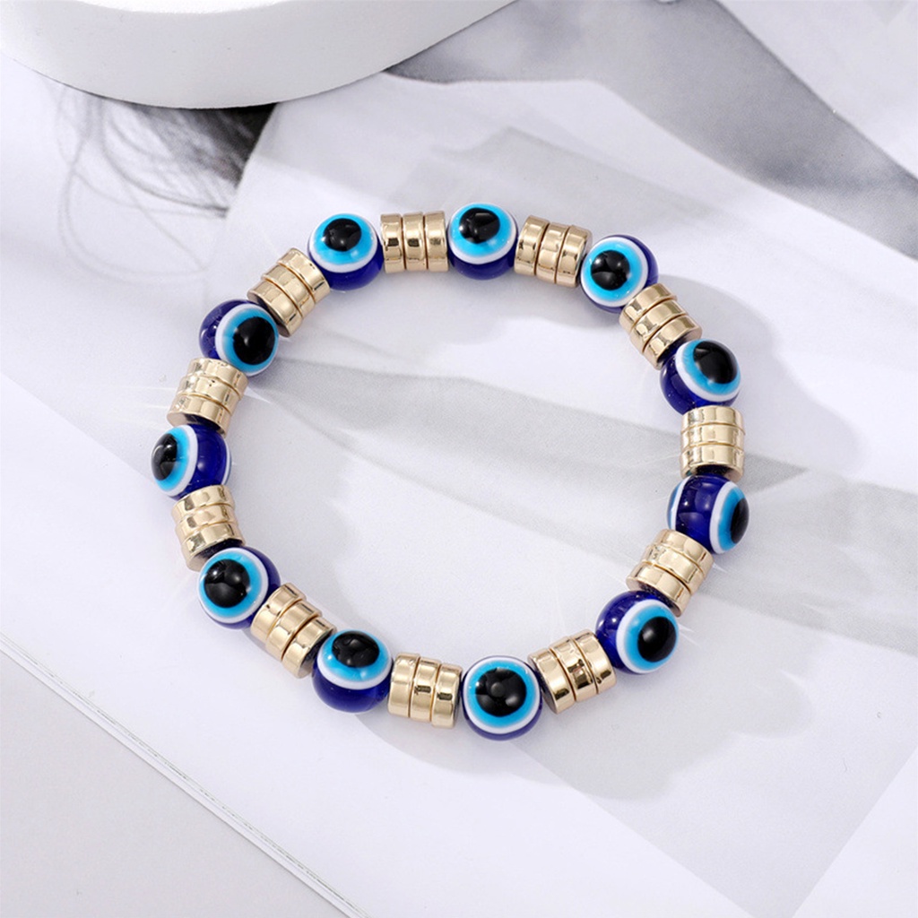 Gelang Manik-Manik Evil Eye Handmade Warna-Warni Bahan Resin Untuk Pria Dan Wanita