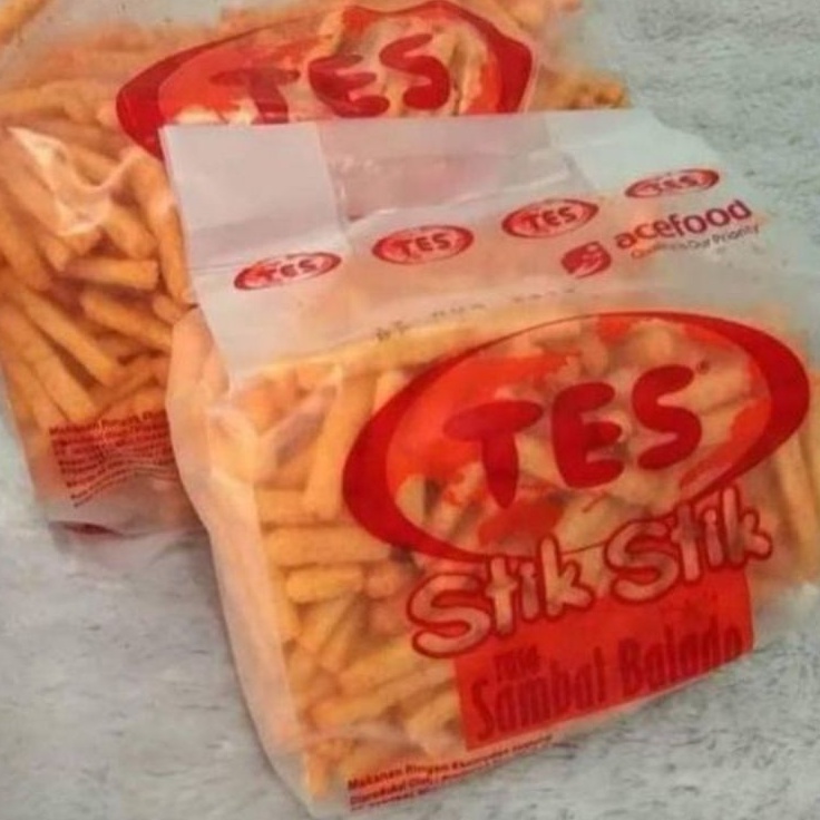 

stik balado merk tes/Snack stik rasa balado