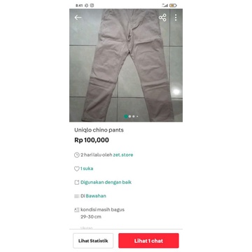 uniqlo chino pants second