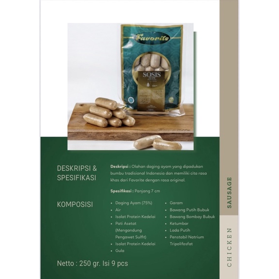 

favorite sosis ayam 250g