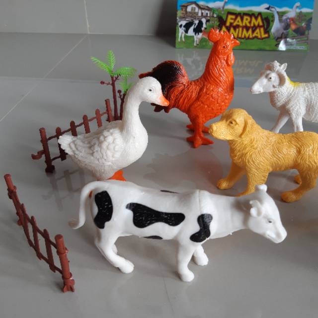 Mainan Set Figur Animal Unggas Jumbo Karet Edukatif - Action Figure Binatang Hewan Ternak Anak Laki Perempuan