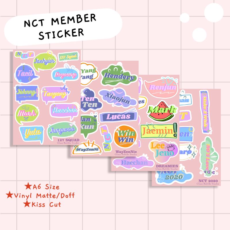 

Sticker Sheet NCT Member