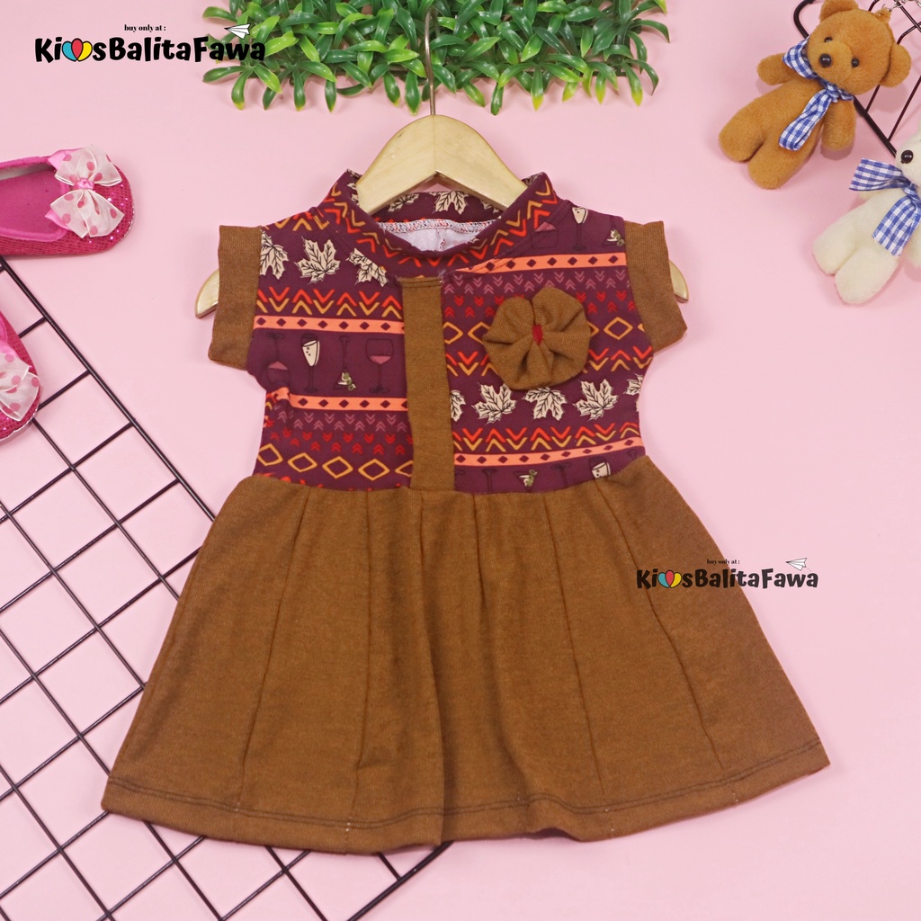 Dress Bilqis uk Bayi 3-18 Bulan / Dres Yukensi Murah Baby Baju Anak Perempuan Gaun Pesta Pakaian babycinnamon