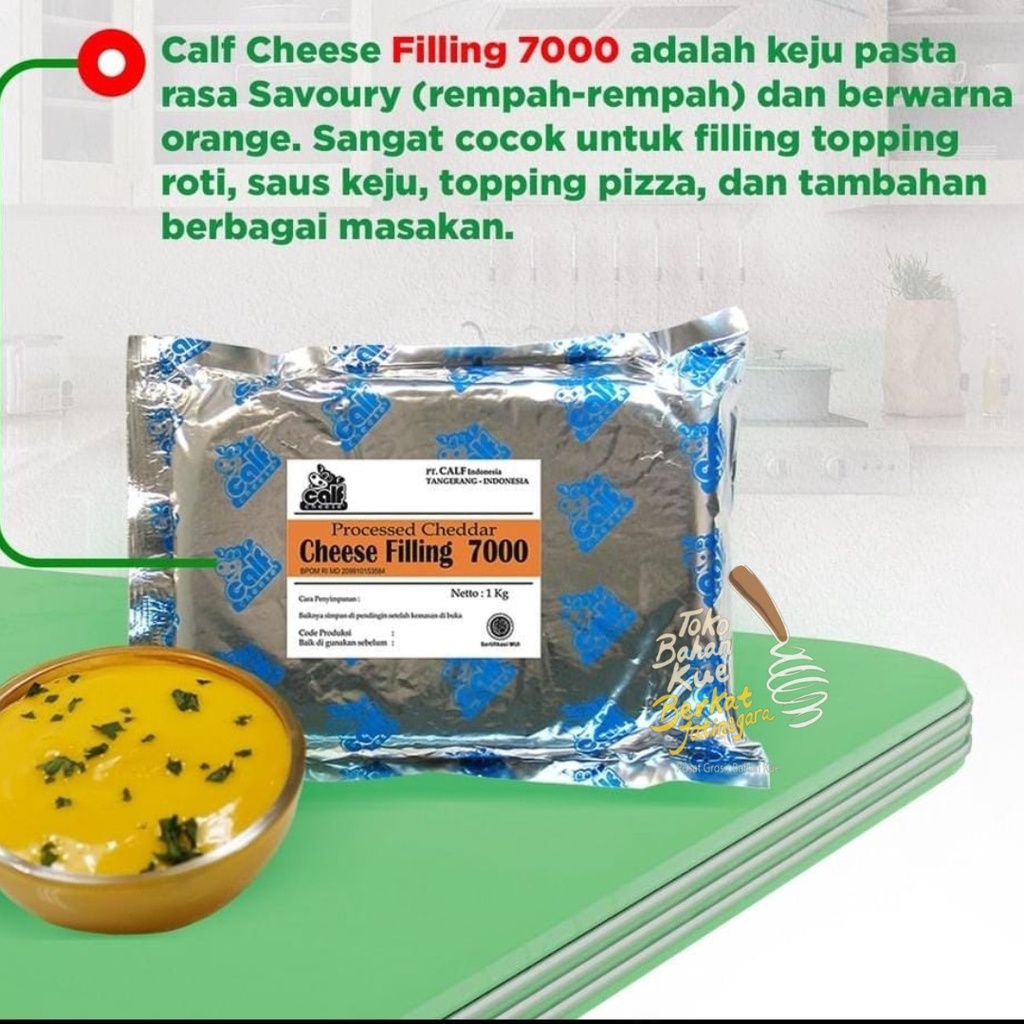 

CALF CHEESE FILLING SAVORY 7000 1 KG / FILLING KEJU UNTUK SAUS / MAKANAN GURIH