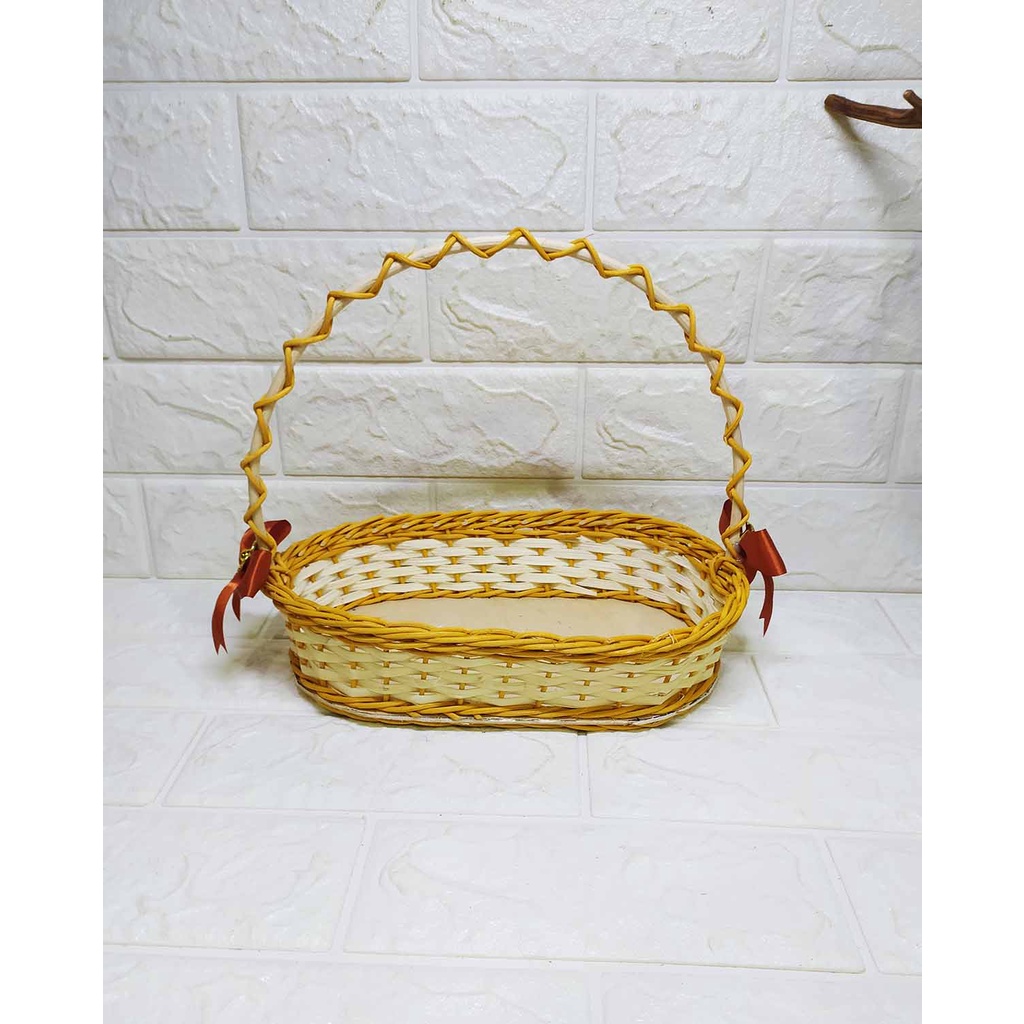 Keranjang Rotan Fancy List - Keranjang Rotan Gagang Souvenir