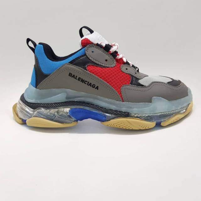 Sepatu Balenciaga Triple S V2.0 Gray Red Blue - Balenciaga Triple S V2.0 - Balenciaga Grade Original