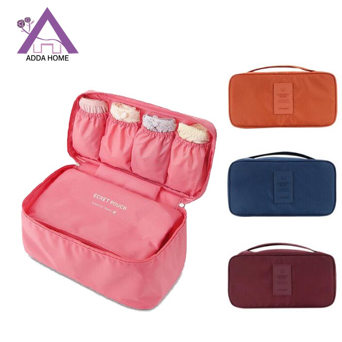 Adda Home - Tas Travel Organizer Pakaian Dalam Underwear Pouch 2 in 1 - 26x12x13cm