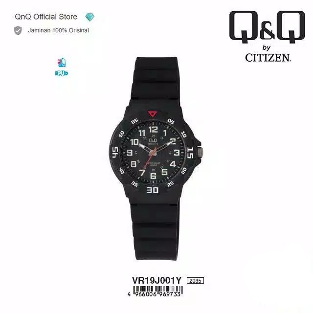 Murah Jam tangan Sport wanita &amp; anak Q&amp;Q VR19 VR19 VR19J Water Resist Original