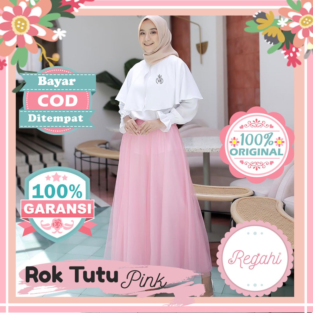 Rok tutu Pink panjang Rok tutu dewasa panjang Rok tutu premium Rok muslim