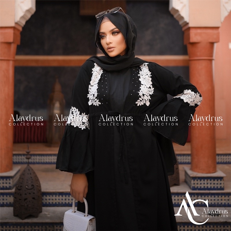 Baju Muslim Abaya Bordir Gamis Maxi Dress Arab Saudi Bordir Zephy Turki Umroh Dubai Turkey India 517