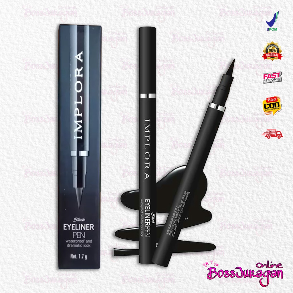 (BOSS) (NEW) Implora Eyeliner Pen Black-waterproof and dramatic look