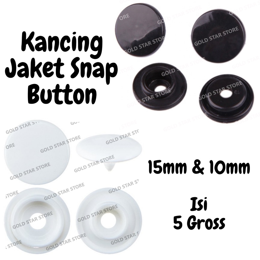 Kancing Snap Button 5 Gross Kancing Jetet Kancing Cetik Jaket Kancing Cetet Jas Hujan