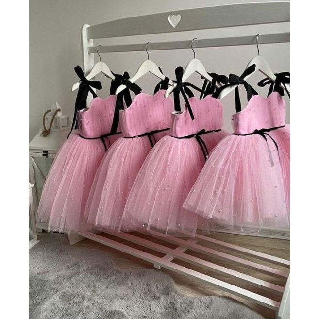 DRESS ANAK PEREMPUAN / GAUN PESTA PINK / DRESS MUTIARA ANAK / GAUN PESTA ULANG TAHUN BAYI