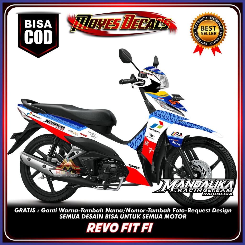 Decal stiker full body revo fit fi / honda revo x full body mandalika