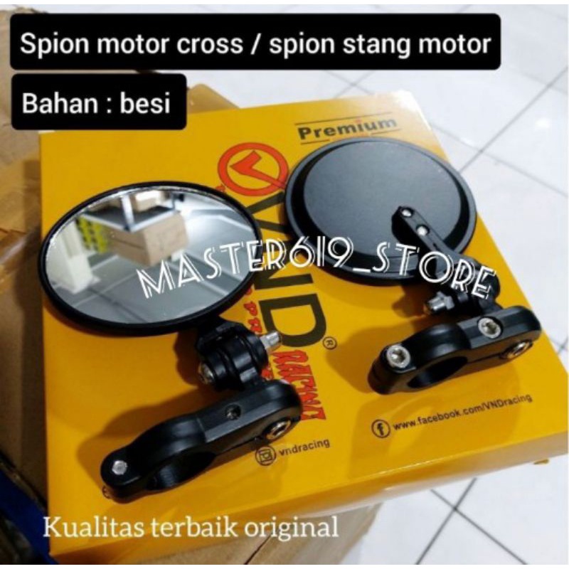 HOTT Spion Motor Cros VND Bulat Jepit Stang Spion Kaca Bening supermoto Vnd Trail Model CROSS KLX-CRF 150-WR 155