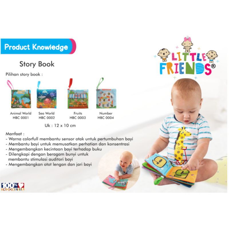 Little Friends Soft Book Mainan Edukasi Bayi Story Book