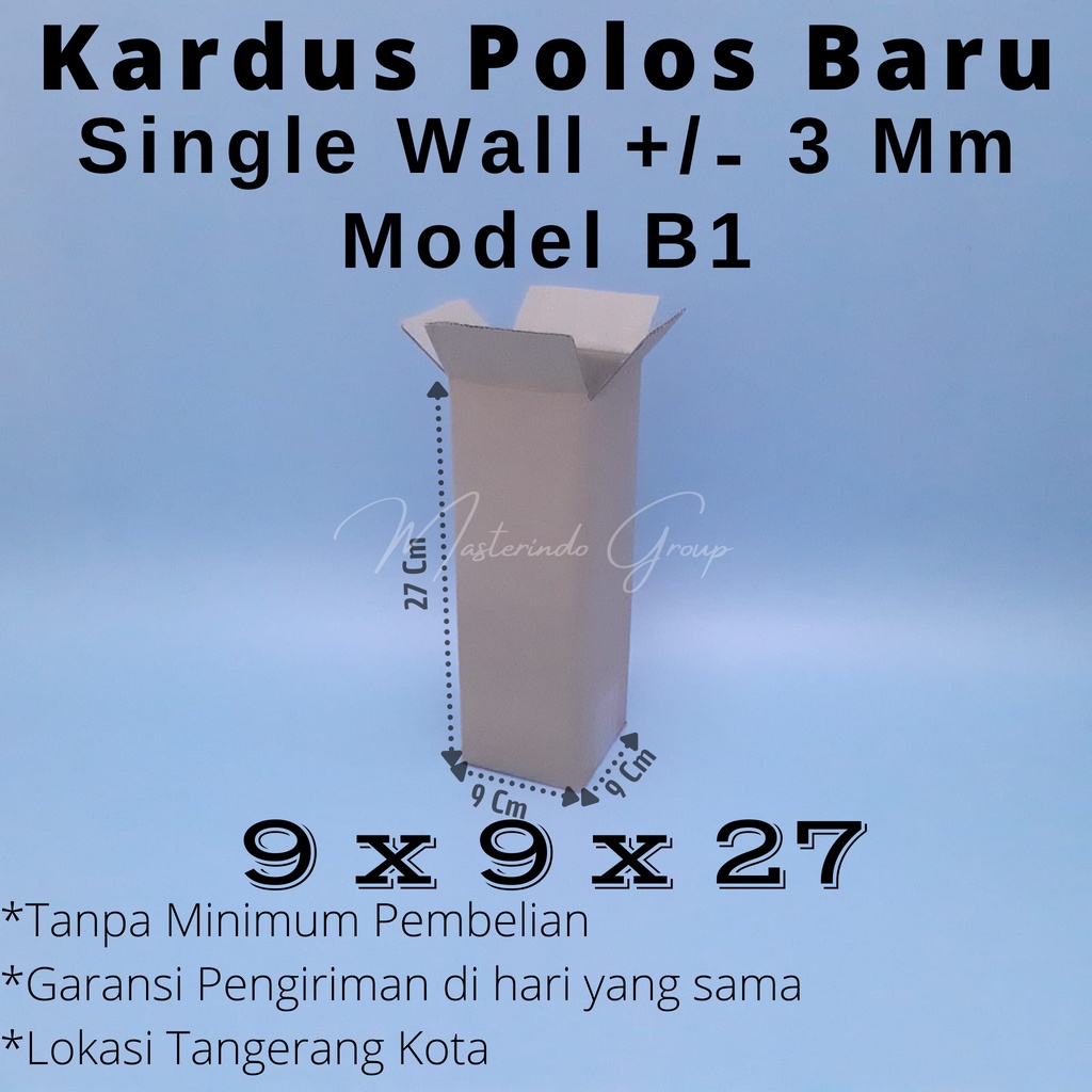 

Kardus | Box | Karton Polos 9x9x27 Cm