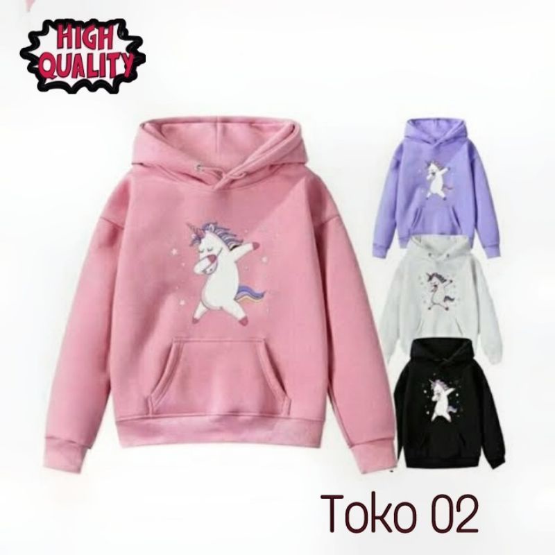 SWEATER ANAK PEREMPUAN MOTIF KARAKTER UNICORN KUDA PONI LUCU  SWEATER ANAK PEREMPUAN USIA 2 - 11 TAH